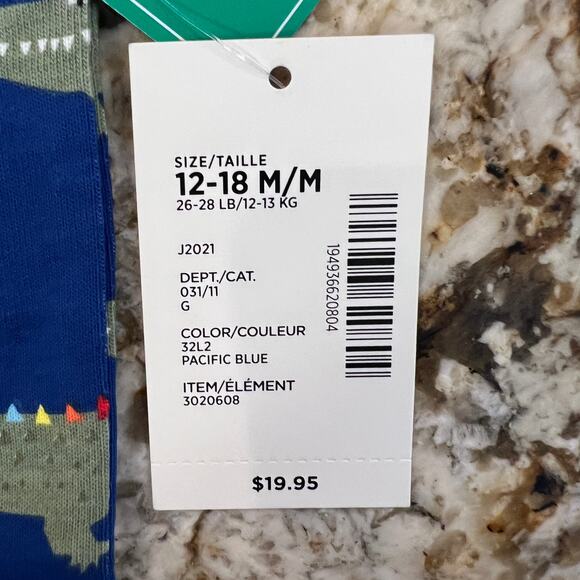 NWT Gymboree Boys Royal Blue W/Alligator Rainbow Print Top - SIZE 12-18 Months - Picture 5 of 6